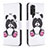 Leather Case Stands Fashionable Pattern Flip Cover Holder B03F for Xiaomi Redmi Note 11 4G (2022) White