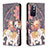 Leather Case Stands Fashionable Pattern Flip Cover Holder B03F for Xiaomi Redmi Note 11 5G