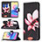 Leather Case Stands Fashionable Pattern Flip Cover Holder B03F for Xiaomi Redmi Note 11 SE 5G