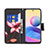 Leather Case Stands Fashionable Pattern Flip Cover Holder B03F for Xiaomi Redmi Note 11 SE 5G