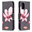 Leather Case Stands Fashionable Pattern Flip Cover Holder B03F for Xiaomi Redmi Note 11 SE India 4G