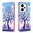 Leather Case Stands Fashionable Pattern Flip Cover Holder B03F for Xiaomi Redmi Note 13 Pro+ Plus 5G Clove Purple