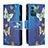 Leather Case Stands Fashionable Pattern Flip Cover Holder B04F for Nokia G11