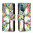 Leather Case Stands Fashionable Pattern Flip Cover Holder B04F for Nokia G11