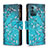 Leather Case Stands Fashionable Pattern Flip Cover Holder B04F for Nokia G11