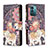 Leather Case Stands Fashionable Pattern Flip Cover Holder B04F for Nokia G11