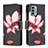 Leather Case Stands Fashionable Pattern Flip Cover Holder B04F for Nokia G22