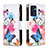 Leather Case Stands Fashionable Pattern Flip Cover Holder B04F for OnePlus Nord CE 2 5G Colorful