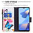 Leather Case Stands Fashionable Pattern Flip Cover Holder B04F for Oppo A16s