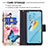 Leather Case Stands Fashionable Pattern Flip Cover Holder B04F for Oppo A54 4G