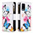 Leather Case Stands Fashionable Pattern Flip Cover Holder B04F for Oppo A54 4G Colorful