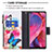 Leather Case Stands Fashionable Pattern Flip Cover Holder B04F for Oppo A74 5G