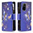 Leather Case Stands Fashionable Pattern Flip Cover Holder B04F for Oppo F19 Pro+ Plus 5G