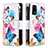 Leather Case Stands Fashionable Pattern Flip Cover Holder B04F for Oppo F19s Colorful