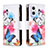 Leather Case Stands Fashionable Pattern Flip Cover Holder B04F for Oppo F21s Pro 5G Colorful