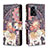 Leather Case Stands Fashionable Pattern Flip Cover Holder B04F for Oppo K10 5G India