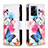 Leather Case Stands Fashionable Pattern Flip Cover Holder B04F for Oppo K10 5G India