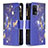 Leather Case Stands Fashionable Pattern Flip Cover Holder B04F for Oppo Reno5 F