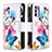 Leather Case Stands Fashionable Pattern Flip Cover Holder B04F for Oppo Reno6 5G Colorful