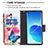 Leather Case Stands Fashionable Pattern Flip Cover Holder B04F for Oppo Reno6 Pro 5G India