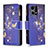 Leather Case Stands Fashionable Pattern Flip Cover Holder B04F for Oppo Reno7 4G