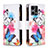 Leather Case Stands Fashionable Pattern Flip Cover Holder B04F for Oppo Reno8 4G Colorful