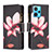 Leather Case Stands Fashionable Pattern Flip Cover Holder B04F for Realme 9 4G