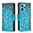 Leather Case Stands Fashionable Pattern Flip Cover Holder B04F for Realme 9 4G