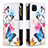 Leather Case Stands Fashionable Pattern Flip Cover Holder B04F for Realme C21 Colorful