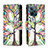 Leather Case Stands Fashionable Pattern Flip Cover Holder B04F for Realme C31