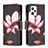 Leather Case Stands Fashionable Pattern Flip Cover Holder B04F for Realme C35