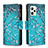 Leather Case Stands Fashionable Pattern Flip Cover Holder B04F for Realme Narzo 50A Prime