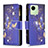 Leather Case Stands Fashionable Pattern Flip Cover Holder B04F for Realme Narzo 50i Prime