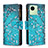 Leather Case Stands Fashionable Pattern Flip Cover Holder B04F for Realme Narzo 50i Prime