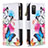 Leather Case Stands Fashionable Pattern Flip Cover Holder B04F for Samsung Galaxy A02s Colorful