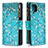 Leather Case Stands Fashionable Pattern Flip Cover Holder B04F for Samsung Galaxy A12