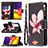 Leather Case Stands Fashionable Pattern Flip Cover Holder B04F for Samsung Galaxy A24 4G