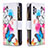 Leather Case Stands Fashionable Pattern Flip Cover Holder B04F for Samsung Galaxy A32 5G Colorful