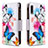 Leather Case Stands Fashionable Pattern Flip Cover Holder B04F for Samsung Galaxy A70E Colorful