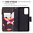 Leather Case Stands Fashionable Pattern Flip Cover Holder B04F for Samsung Galaxy A72 4G