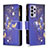 Leather Case Stands Fashionable Pattern Flip Cover Holder B04F for Samsung Galaxy A73 5G