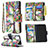 Leather Case Stands Fashionable Pattern Flip Cover Holder B04F for Samsung Galaxy A81