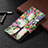 Leather Case Stands Fashionable Pattern Flip Cover Holder B04F for Samsung Galaxy A81