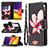 Leather Case Stands Fashionable Pattern Flip Cover Holder B04F for Samsung Galaxy A82 5G