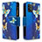 Leather Case Stands Fashionable Pattern Flip Cover Holder B04F for Samsung Galaxy A91