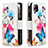 Leather Case Stands Fashionable Pattern Flip Cover Holder B04F for Samsung Galaxy F12 Colorful