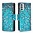 Leather Case Stands Fashionable Pattern Flip Cover Holder B04F for Samsung Galaxy F23 5G