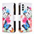 Leather Case Stands Fashionable Pattern Flip Cover Holder B04F for Samsung Galaxy F23 5G Colorful