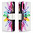 Leather Case Stands Fashionable Pattern Flip Cover Holder B04F for Samsung Galaxy M02 Mixed