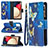 Leather Case Stands Fashionable Pattern Flip Cover Holder B04F for Samsung Galaxy M02s